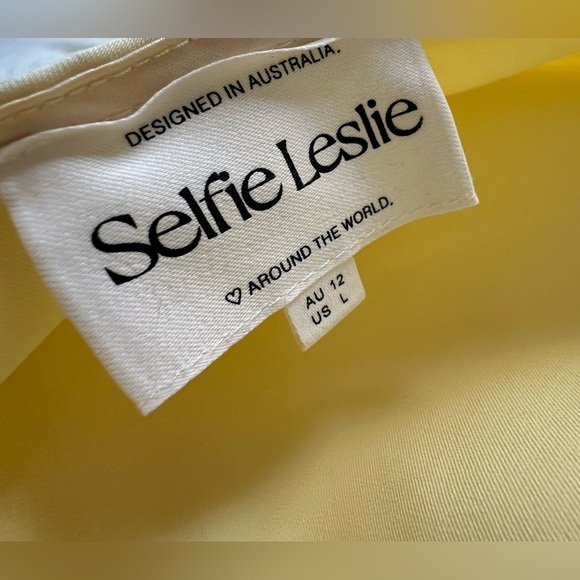 Selfie Leslie One-Shoulder Sash Maxi Dress Butter Yellow Large - Picture 11 of 11